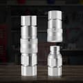 Pikkukuva 8 / 9: 1/2" litteät hydrauliset liittimet, 1/2" NPT liukuohjatut liittimet, 4 pölysuojaa, kestävä ja tehokas ratkaisu