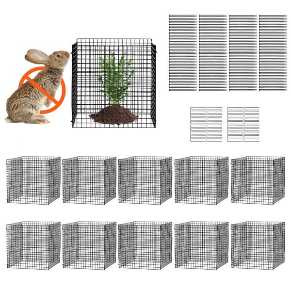 Växtskydd mot djur, 10-pack, 12'' x 12'', växtbur för grönsaker, hållbar design, effektivt skydd