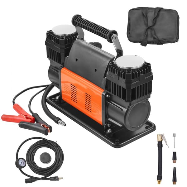 Kannettava 10.6CFM renkaan täyttöilmakompressori, kaksisylinterinen, 12V, 150PSI, tehokas ja nopea täyttö
