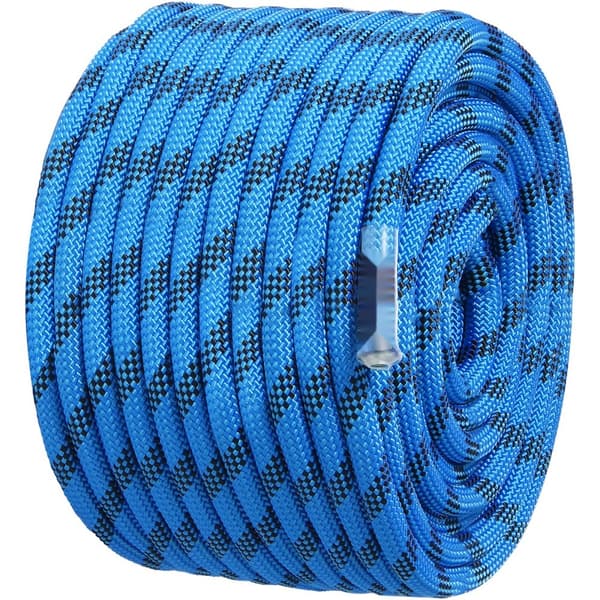 Statisk klatrereb 12,7 mm, 60,9 m (200 fod), udendørs klatrereb, holdbart, blåt