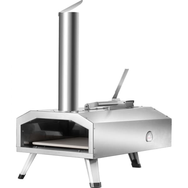 Bärbar utomhuspizzaugn 12", rostfri stålpizzaugn för träpellets, snabb uppvärmning, perfekt för camping