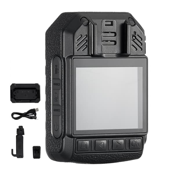 1440P Poliisin Kehon Kamera 128G Kehokamera 3500 mAh Akku Yönäkö GPS