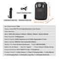 Miniatyrbillede 7 af 9: 1440P Politiets Kroppkamera, 64G Body Cam, 2850 mAh Batteri, Nattesyn, HD Optagelse