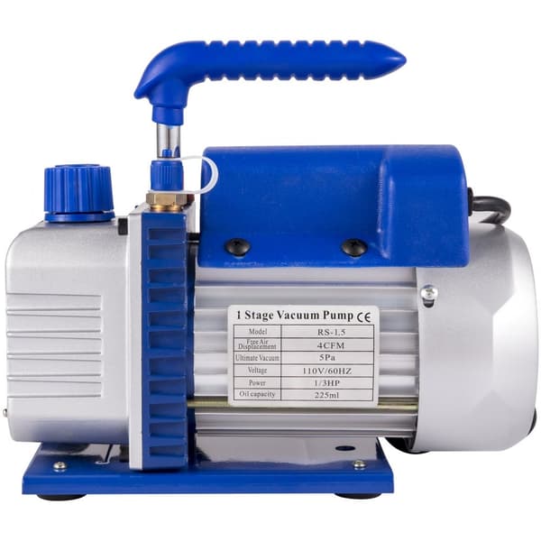 Vakuumpump 2 Gallon, 4CFM 1/3HP, Vakuumkammare, hög effektivitet, kompakt design