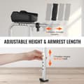 Miniatyrbillede 4 af 9: Foldbar rollator 2-i-1 med armlænspuder, 5" solide hjul, højdejusterbar, letvægtsdesign