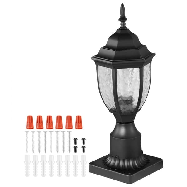 Skymning till gryning utomhus lampstolpe 2-pack, 390 mm, Pier Mount, energieffektiv belysning