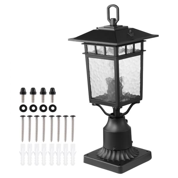 Skymning till gryning utomhuslampor, 2-pack, 400 mm stolpe, Pier Mount ljusarmatur