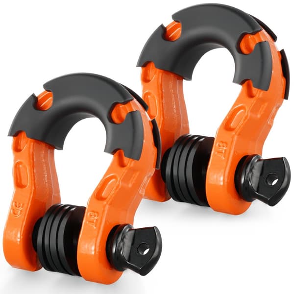 2-pack D-ringschackel 3/4", 7/8" skruvstift, 66139 lbs brottstyrka, hög hållfasthet, slitstark design