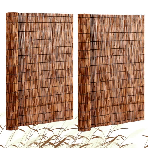 Reed Hegn 2-Pack, Privat Blind Hegn Skærm, Landskabspleje, 16,4' x 4'