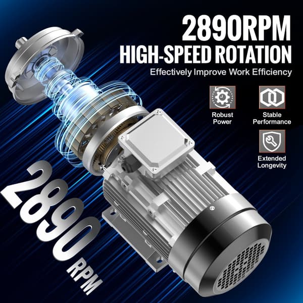 Elmotor 2,2 kW, 2890 RPM, AC 400V, 50Hz, 4,7A, 3-faset, 24mm Nøgleaksel