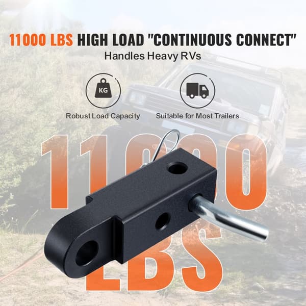 2" Anhængersjækle-modtager Heavy Duty, bugsering til lastbil og jeep, robust og pålidelig