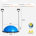 Miniatyrbild 7 av 9: "23'' Halv Träningsboll, Yoga Balans Stabilitetsboll, Motståndsband, Perfekt för Träning och Rehabilitering"