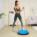 Miniatyrbillede 8 af 9: "Yoga Balance Stabilitetsbold, 23" Halv Træningsbold, Modstandsbånd, Effektiv Træning og Stabilitet"