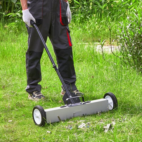 Magnetisk fejemaskine 24 inch med hjul, teleskopisk magnetisk pickup-værktøj, effektiv rengøring
