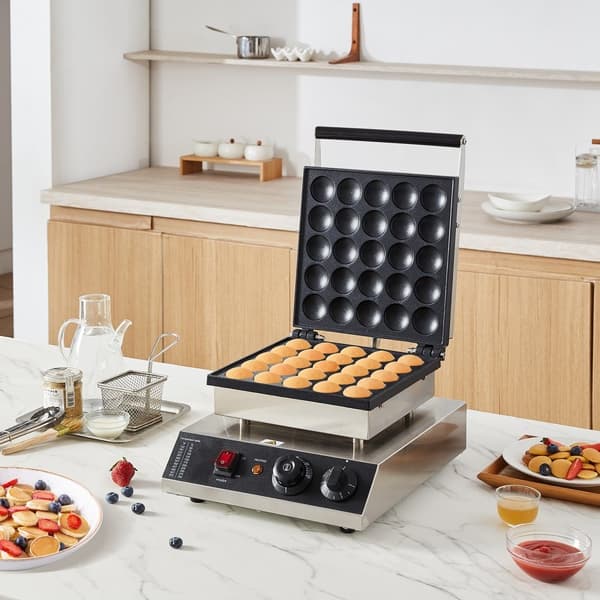 25 STK 43 mm Mini Holländsk Pannkaksmakare, Kommersiell Dorayaki Bakmaskin, 1700W Kraft