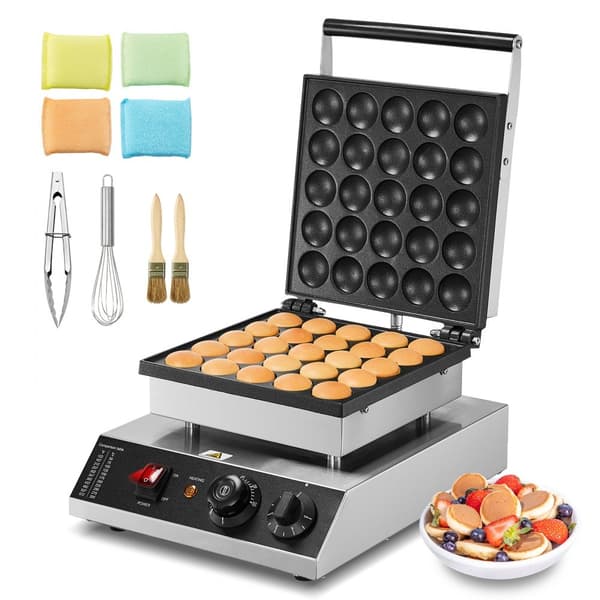 25 STK 43 mm Mini Holländsk Pannkaksmakare, Kommersiell Dorayaki Bakmaskin, 1700W Kraft