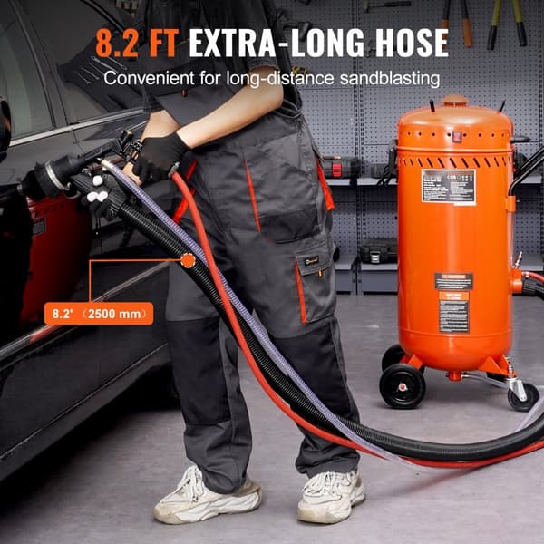 28 Gallon Vakuum Sandblaster, Støvfri Sandblaster med 1200W Vakuumsystem, Effektiv og Holdbar