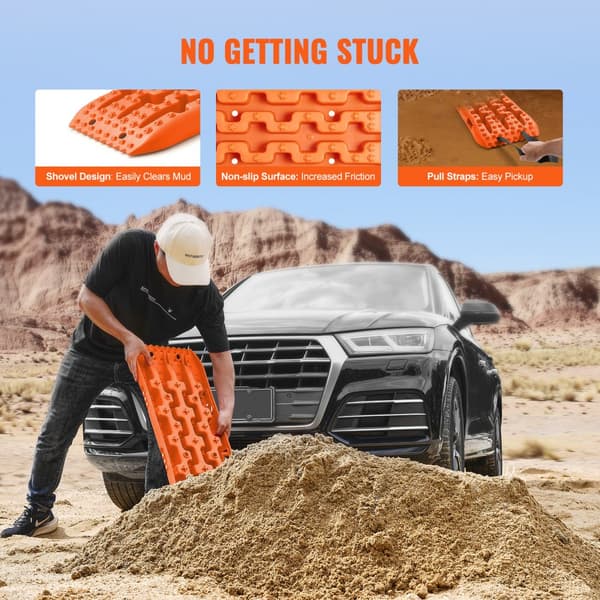Trækbræt 2 STK med PP til Muddersne, Sand Opbevaringspose, Kort Orange