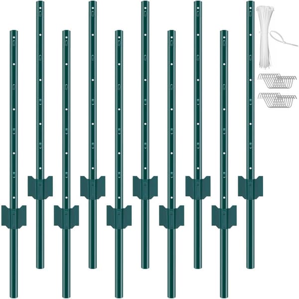 3 jalkaa vihreä Heavy Duty T-pylväs 10 pakkaus metallinen aitatolppa