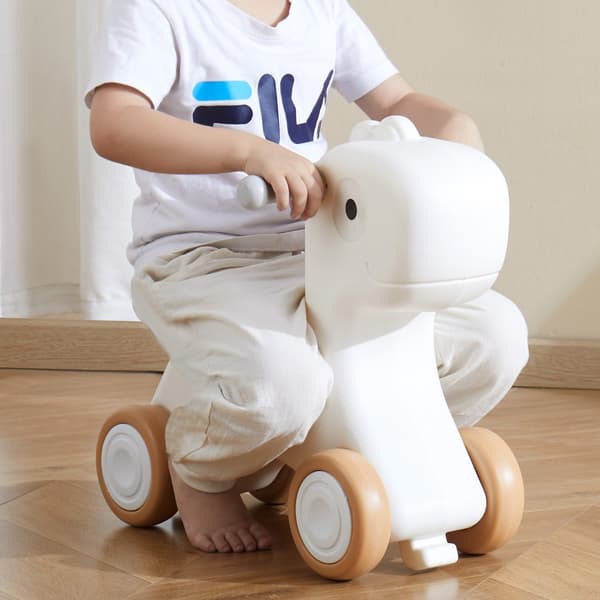3-in-1 keinuhevonen 1-3-vuotiaille taaperoille, irrotettava tasapainolauta, 4 sileää pyörää, tukee jopa 80 lb