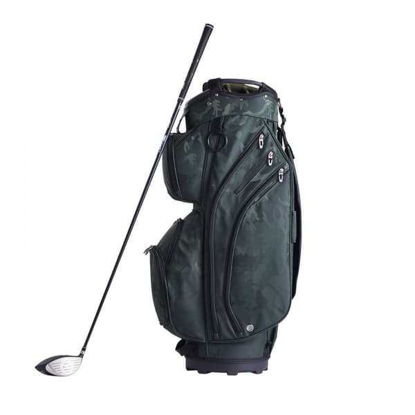 Golfvognstaske 36”, 14-vejs organiser, divider-top, flere lommer, militærgrøn