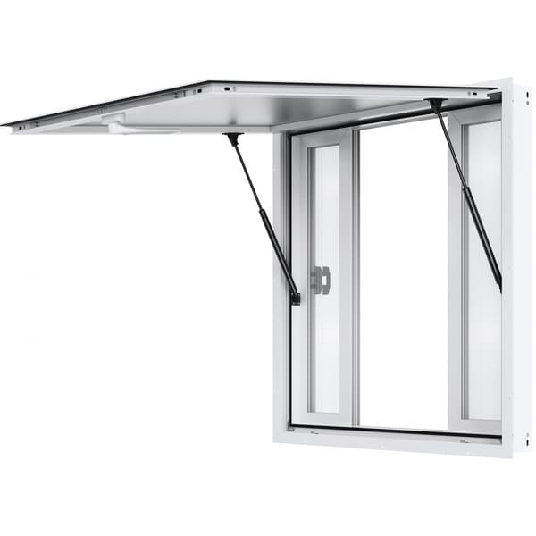 Koncessionsstander 36"L x 36"W, Serveringsvindue til Food Truck, Sammenklappelig Markise, Optimal Serviceoplevelse