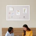 Miniatyrbillede 8 af 9: Korktavle 36"x24", hvid, vægmonteret med høroverflade, opslagstavle til hjem og kontor