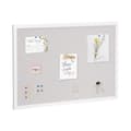 Miniatyrbillede 1 af 9: Korktavle 36"x24", hvid, vægmonteret med høroverflade, opslagstavle til hjem og kontor