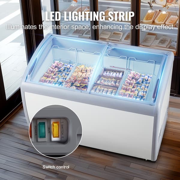 362 L Kommercielt is-udstillingsskab, Gelato Dyppefryseskab, energieffektiv, holdbar konstruktion, optimal opbevaring
