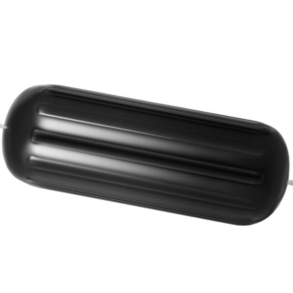 4 Ribbad Båt Fender 10"x28" Svart Centerhål Bumper Förtöjningsskydd