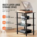 Miniatyrbillede 5 af 9: AV-mediestativ 4-niveau, forstærket hærdet glas, audio/video hylde, robust design, ideel til hjemmebiograf