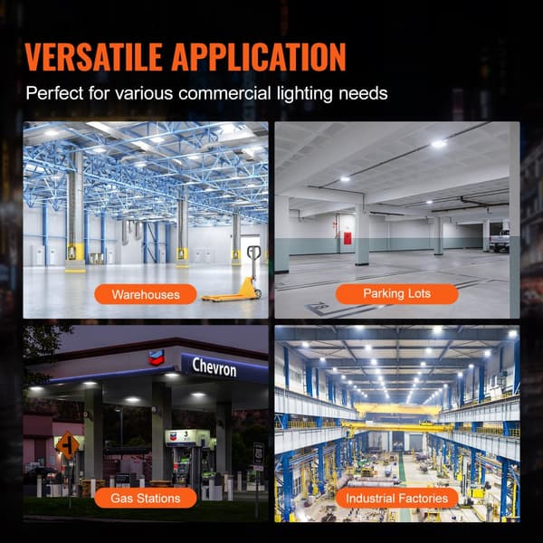 LED Canopy Lights 4-pack, 80W 8800LM, 5000K Dagsljus, Utomhus Belysning