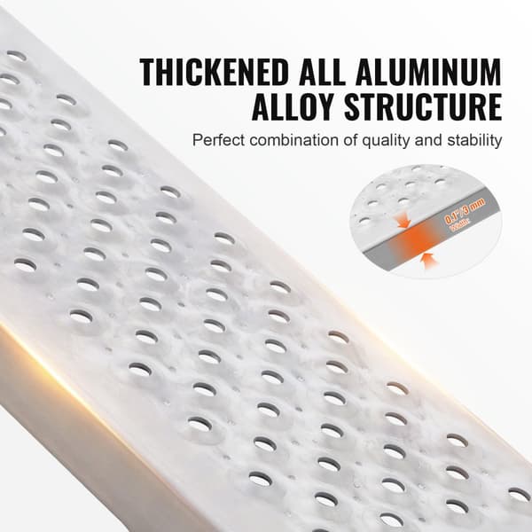 Aluminiumsramper 47,2" x 8,5", 880 LBS Kapacitet, Læsseramper Sæt af 2, Holdbare og Letvægtige