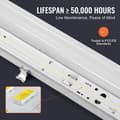 Miniatyrbillede 5 af 9: 4 STK 4FT LED Damptæt Lysarmatur 60W 7400LM 5000K, Effektiv belysning til fugtige miljøer