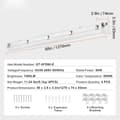 Miniatyrbillede 7 af 9: 4 STK 4FT LED Damptæt Lysarmatur 60W 7400LM 5000K, Effektiv belysning til fugtige miljøer