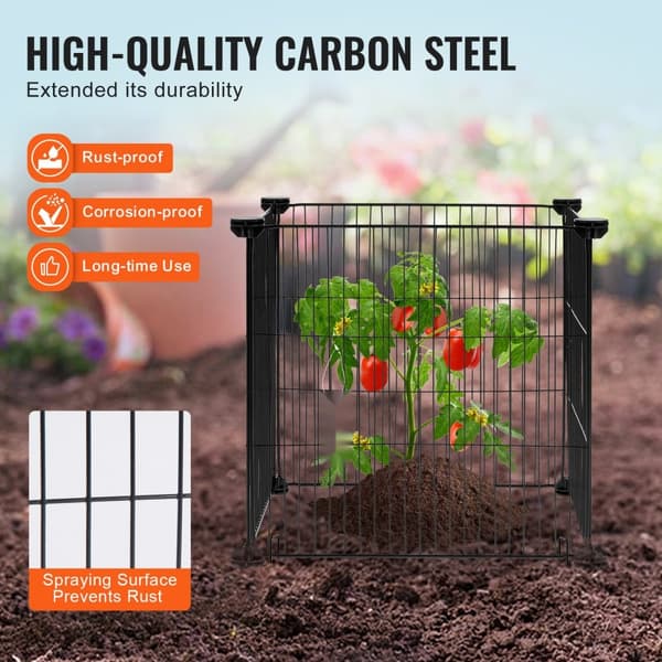 Plantebeskytter 5-pak, 15,35'' x 15,35'', metalplantebur, beskyttelse mod dyr, holdbar konstruktion
