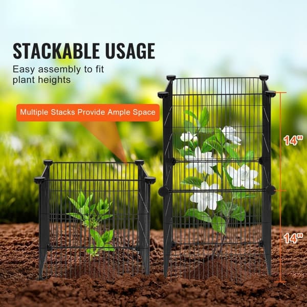 Plantebeskytter 5-pak, 15,35'' x 15,35'', metalplantebur, beskyttelse mod dyr, holdbar konstruktion