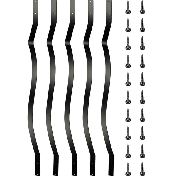 Terrasbalustre 51 stk, 82,3 cm trapleuning i jern, holdbare terrassespidser, velegnet til udendørsmiljøer