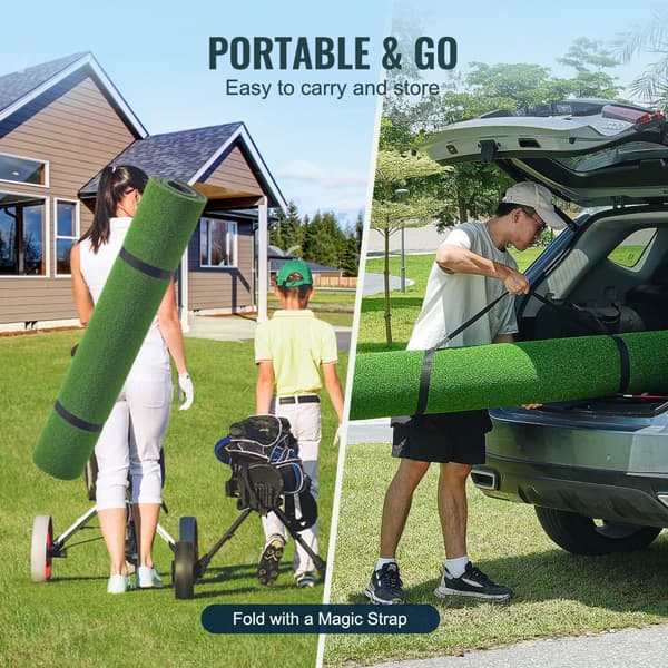 Golfmatta 5x5ft, Gräsmatta för Golfträning, Inomhus & Utomhus, Träningshjälp för Golf