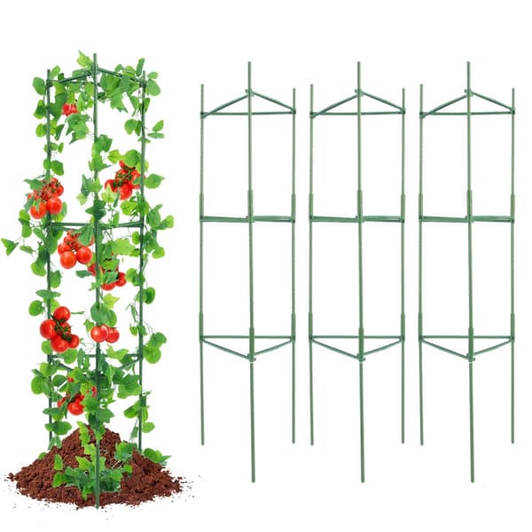 Tomatbure 6-pak, 48" tomatplante-støtte, holdbare og vejrbestandige, ideelle til haven