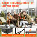 Miniatyrbild 4 av 9: Hopfällbar plastbänk 6FT, bärbar utomhusbänk för picknick, camping och trädgård