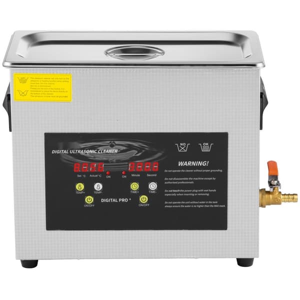 Ultraljudsrenare 6L, 400W med värme och timer för smycken, effektiv rengöring