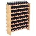 Miniatyrbild 1 av 9: Vinställ i bambu 8-nivå, 72 flaskor, modulär design, elegant displayhylla
