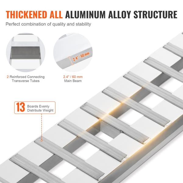 Aluminiumramper 72" x 15", 6000 LBS Kapacitet, Lastramper 2-pack