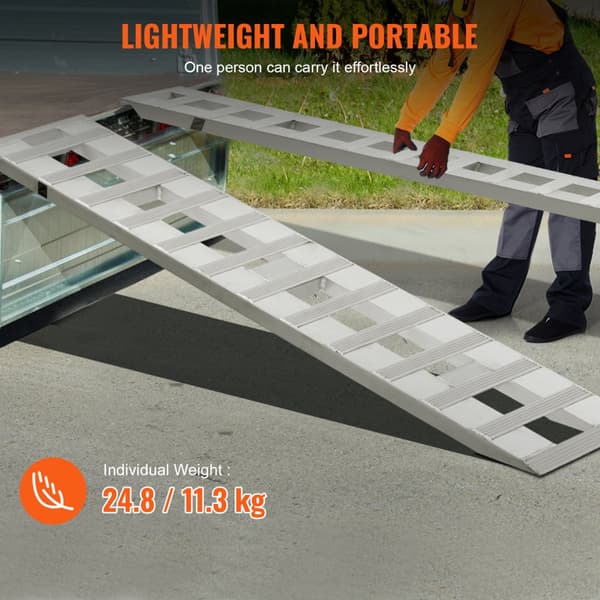 Aluminiumramper 72" x 15", 6000 LBS Kapacitet, Lastramper 2-pack