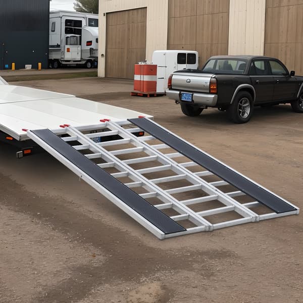 85" x 54" Erittäin Leveä Alumiininen Taitettava Ramppi, 1500 LBS Kapasiteetti, Kestävä Lastausramppi