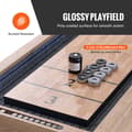 Miniatyrbillede 4 af 9: Shuffleboard Bord 2 i 1 - 9 Fod Shuffleboard og Bowling Combo Spilsæt, Holdbart Design, Underholdning til Familie og Venner