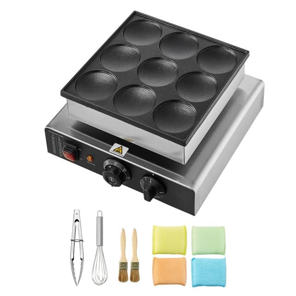 9 STK 76 mm Holländsk Pannkaksbakare, Kommersiell Dorayaki Baker 850W, Non-Stick, Effektiv och Hållbar