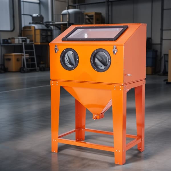 90 Gallon Sandblästringsskåp med 1,8 Gallon Dammuppsamlingssystem, Effektiv Sandblästring, Kompakt Design, Långvarig Prestanda