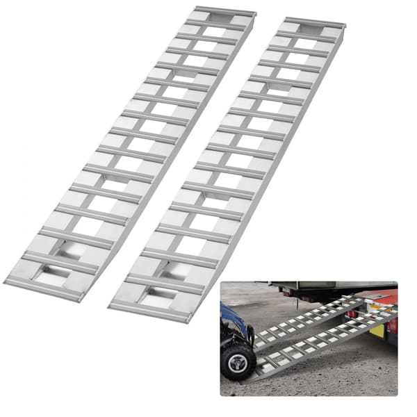 94" x 15" alumiinirampit 6000 LBS:n kapasiteetti, kestävä lastausramppi 2 kpl, liukumaton pinta, helppo käyttö